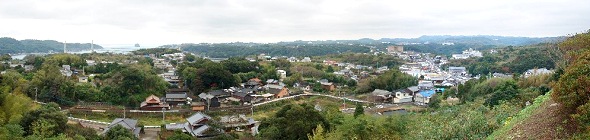 名護屋城天守閣址からの展望