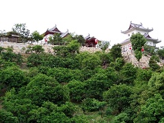 復元された水軍城。水軍では唯一の城だった