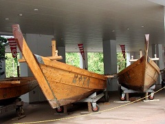 復元された水軍の船