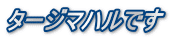 タージマハルです
